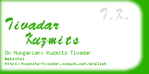 tivadar kuzmits business card